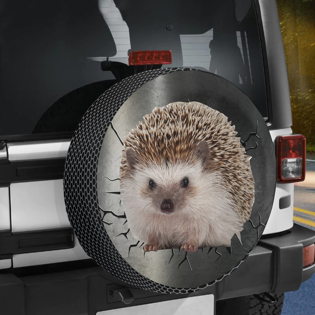 Petthouse | Camping Spare Tire Cover Hedgehog Weatherproof Universal Wheel Tire Covers For Animal Lovers