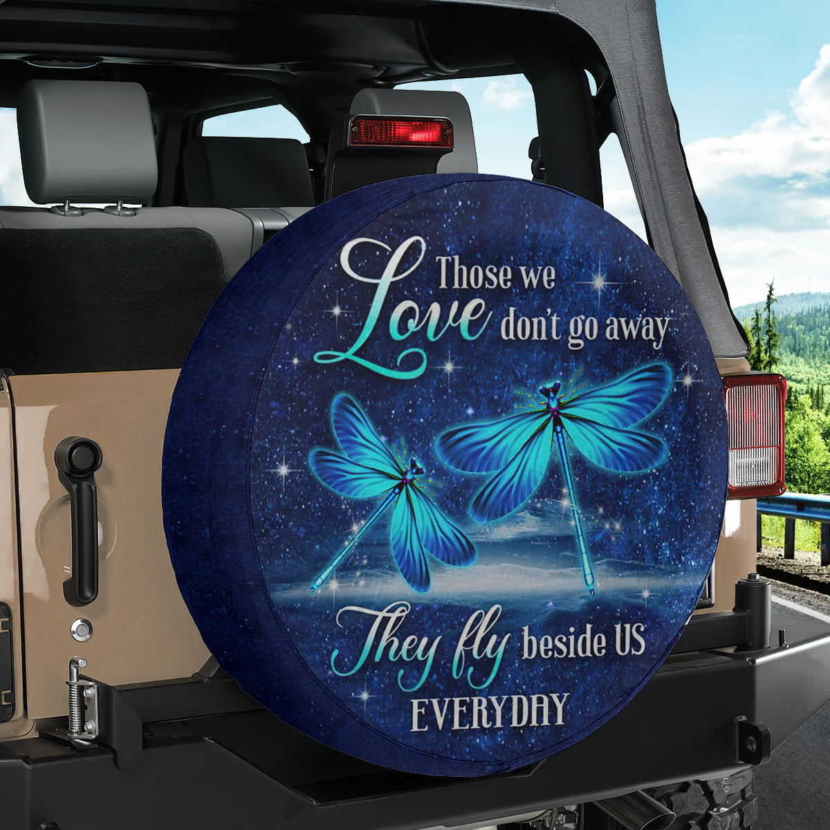 Petthouse | Dragonfly Spare Tire Cover Sympathy Gifts Tire Protector Wheel Cover New Car Gift Memorial