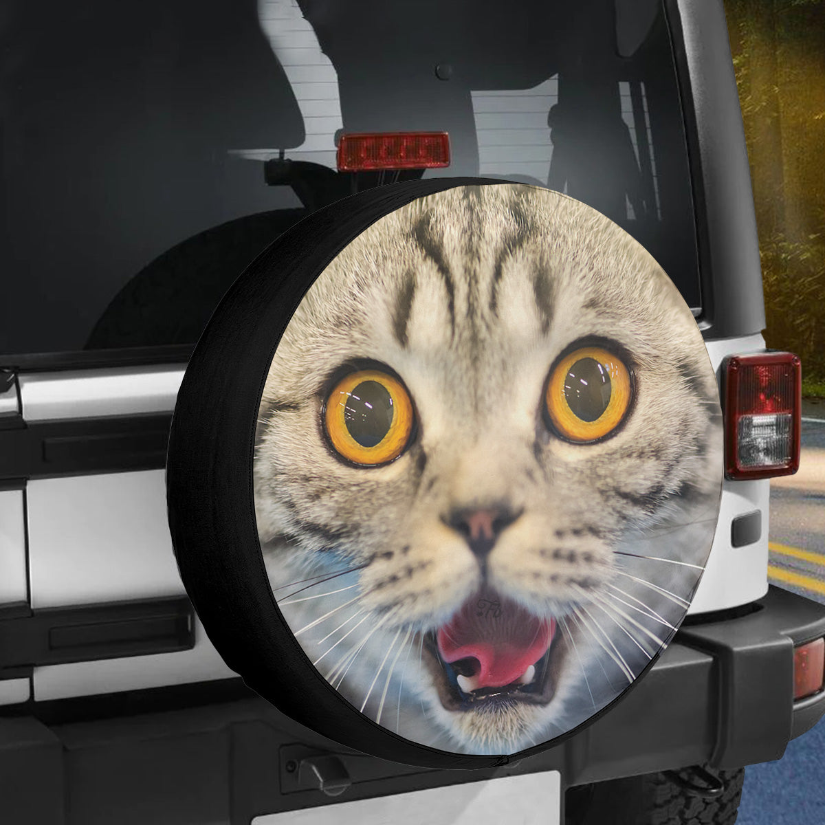 Petthouse | Tire Covers Funny Surprise Cat Spare Wheel Cover For Cat Cat Lovers Gifts Car Accessories