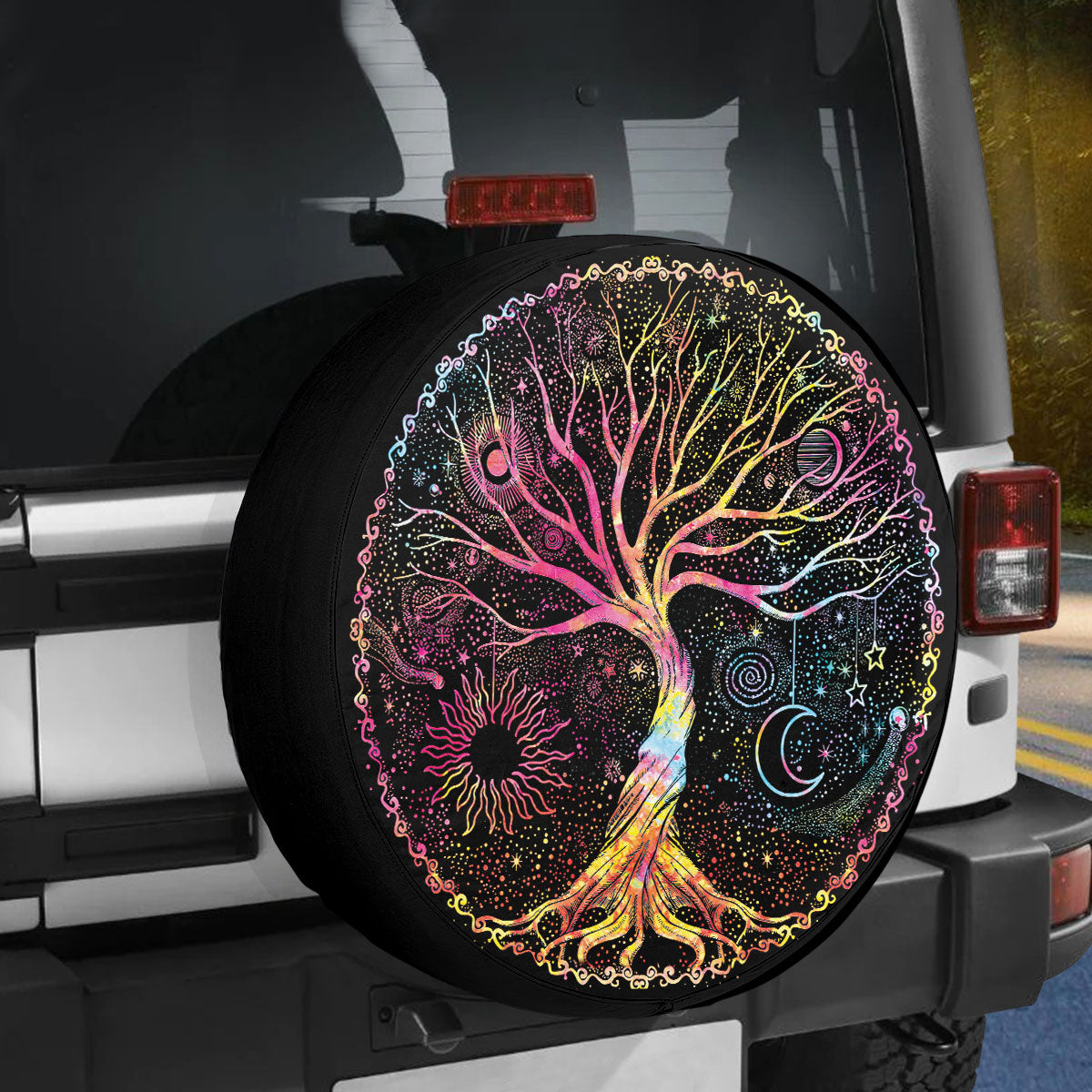 Petthouse | Kanuyee Tree Of Life Sun Moon Galaxy Spare Tire Cover Truck Decoration Gift For Family