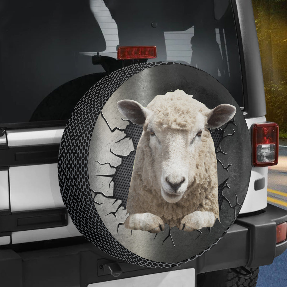 Petthouse | Sheep Farm Animal Spare Tire Cover Universal Sunscreen Potable Sheep Animal Fun Car Accessories