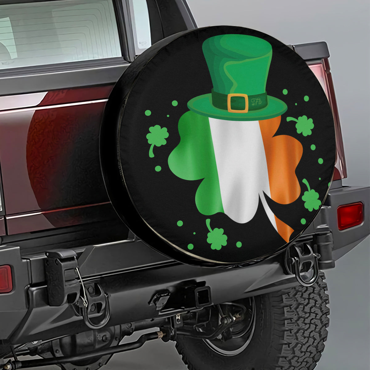 Petthouse | Ireland Holiday Spare Tire Cover Happy St Patrick Day Tire Cover Clover Pattern Wrap Car Decor