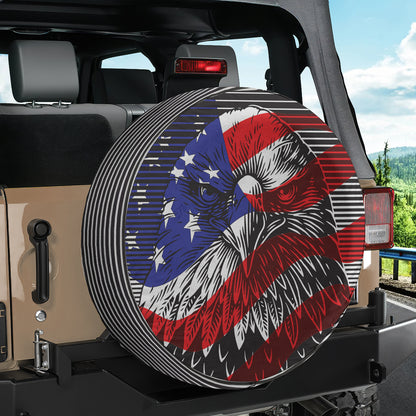 Petthouse | Eagle Head Spare Tire Cover American Flag Tire Protector New Car Gift Wheel Tire Covers