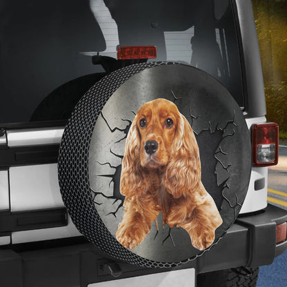 Petthouse | English Cocker Spaniel Portable Wheel Bags Dog Crack Printed Universal Fit Tires For Dog Lovers