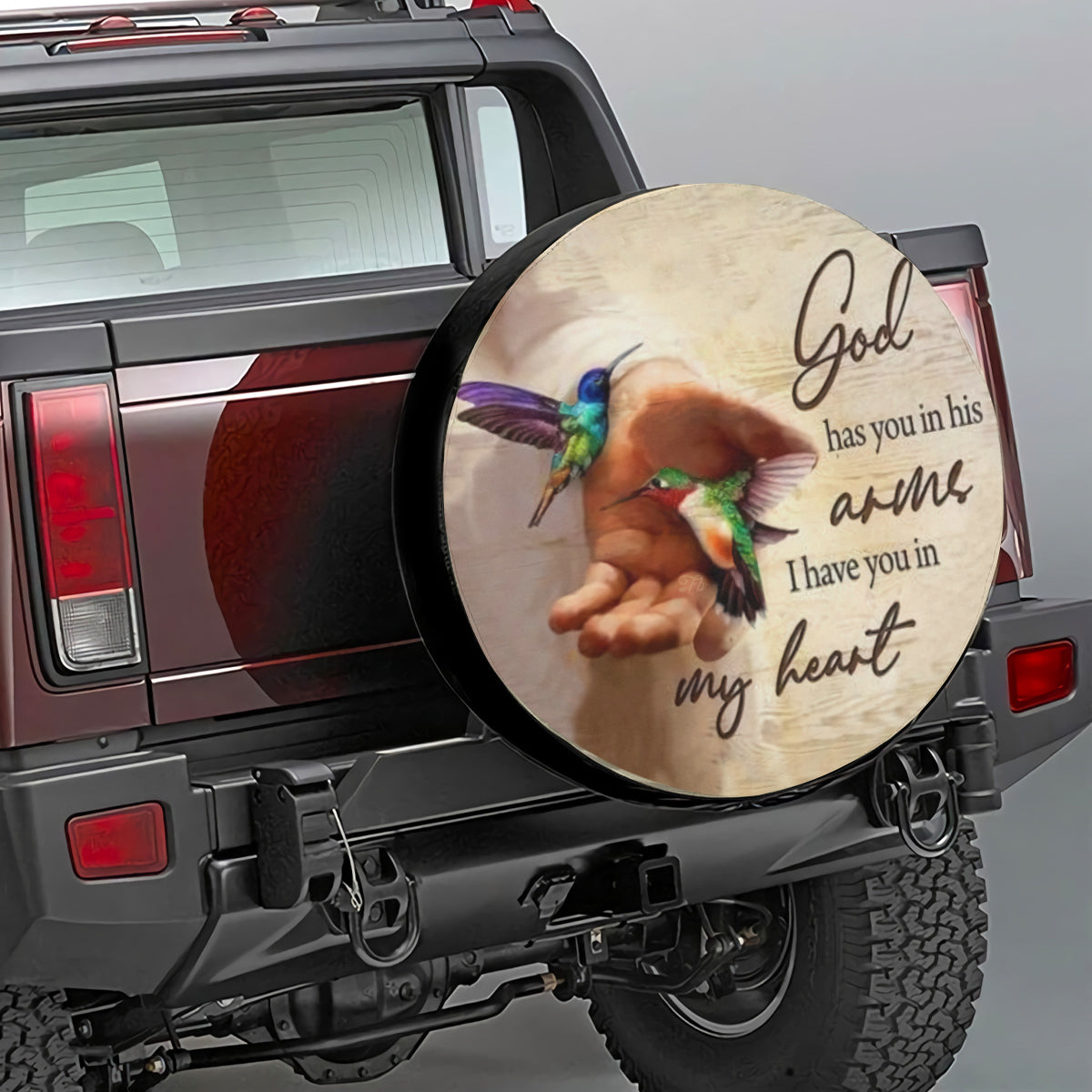 Petthouse | Jesus Savior Tire Cover Jesus Hand Tire Cover Hummingbird Tire Cover Car Decoration