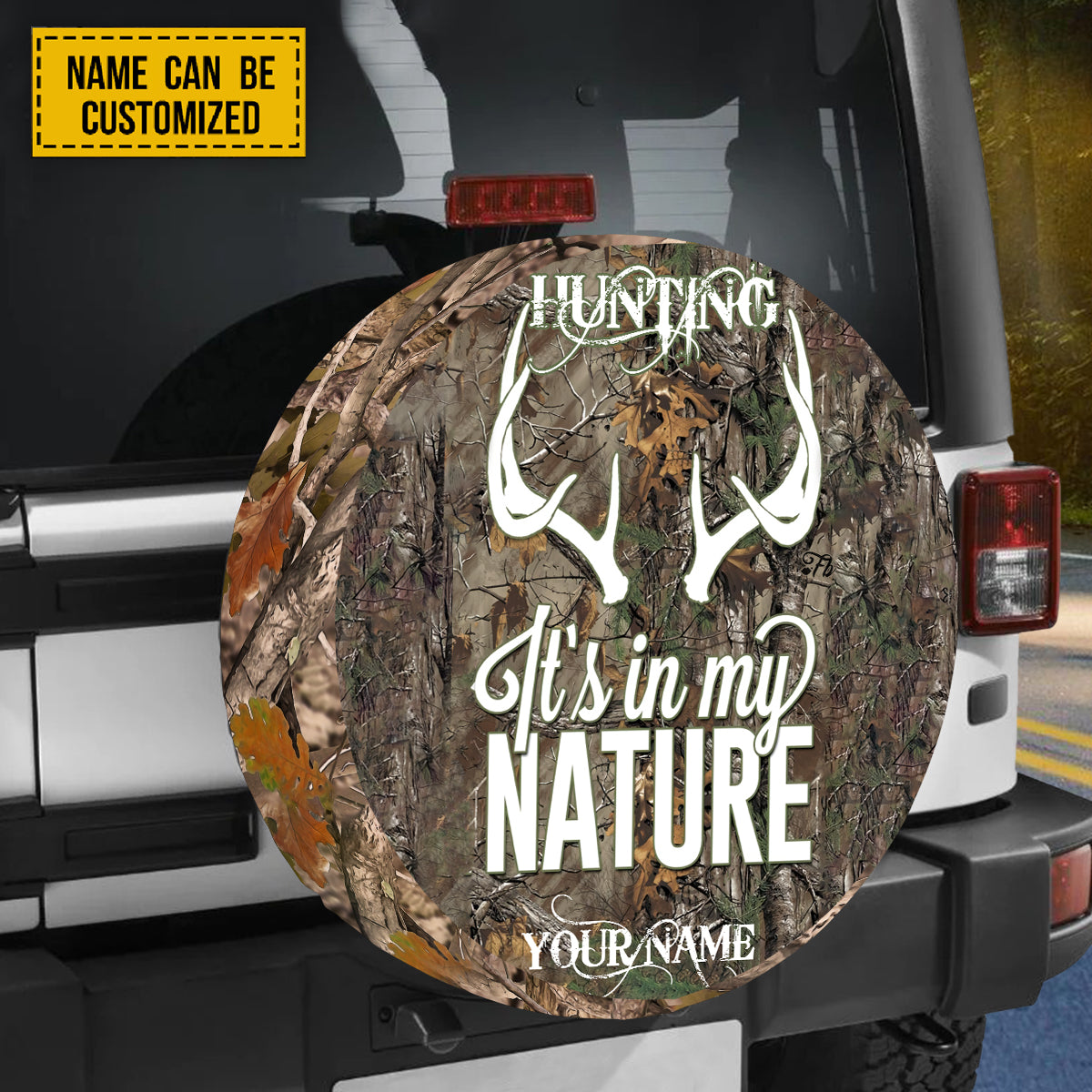 Petthouse | Hunting Camo Deer Skull Spare Tire Cover Hunting Is My Nature Tire Cover Hunter Gift Deer Hunting