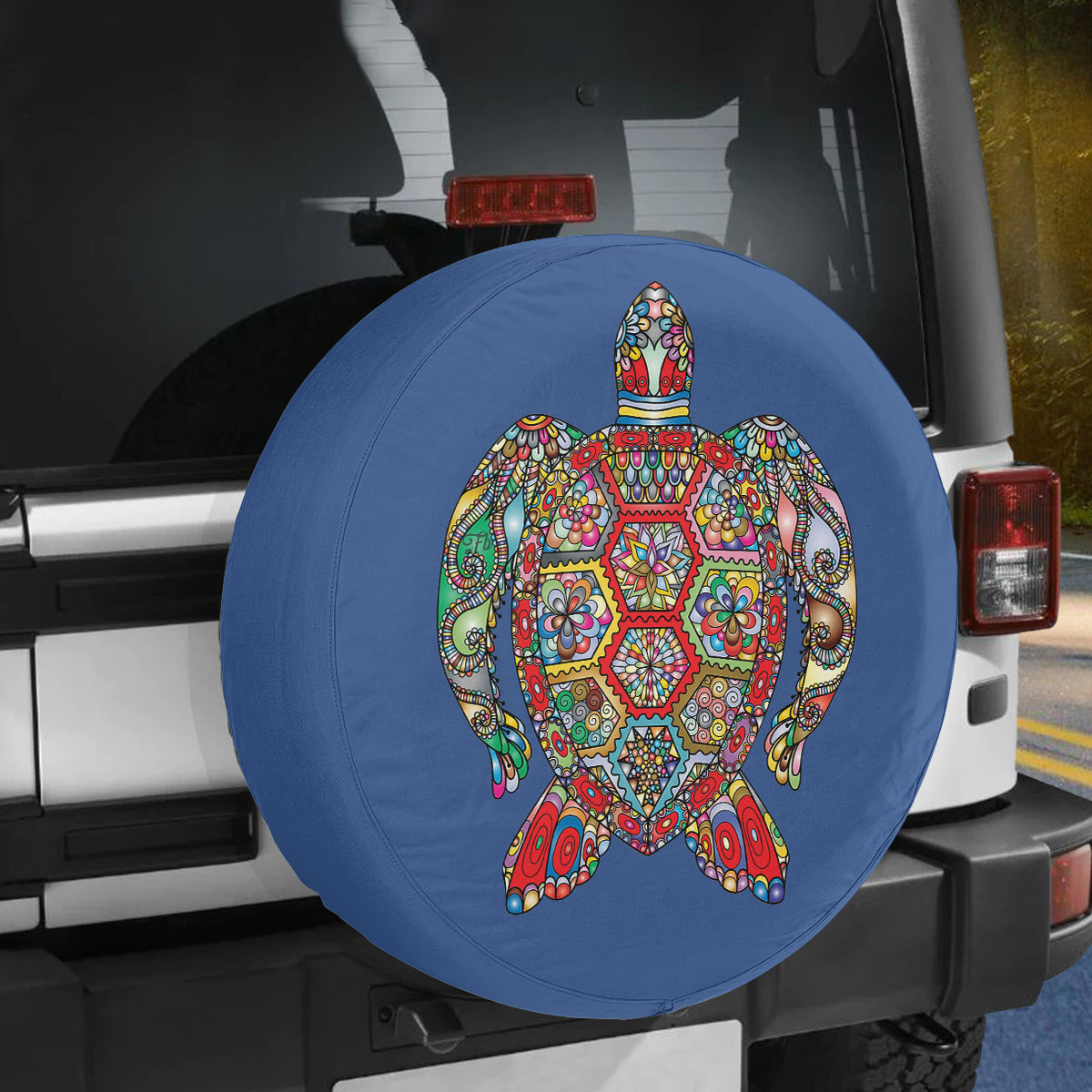 Petthouse | Turtle Spare Tire Cover Turtle Mandala Pattern Wheel Cover Waterproof