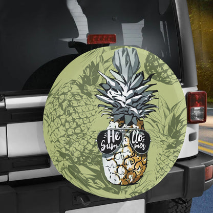 Petthouse | Pineapple Sunglasses Hello Summer Spare Tire Cover Summer Fruits Summer Vibes Wheel Cover