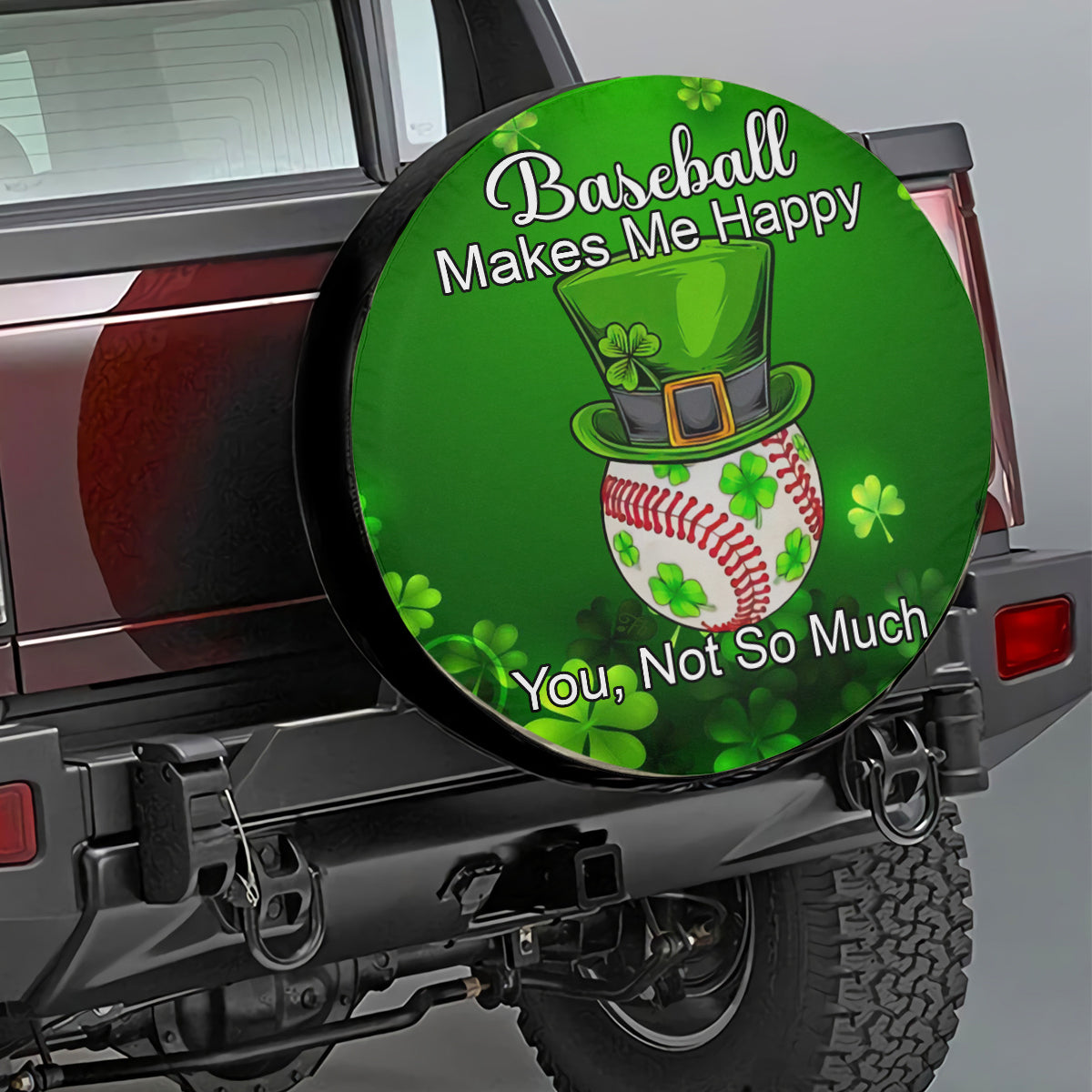 Petthouse | Baseball Patrick Day Hat Spare Wheel Cover Baseball Makes Me Happy Baseball Player Gift Spare Tire Cover