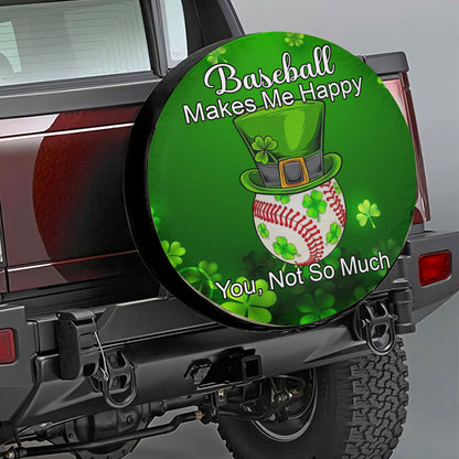 Petthouse | Baseball Patrick Day Hat Spare Wheel Cover Baseball Makes Me Happy Baseball Player Gift Spare Tire Cover