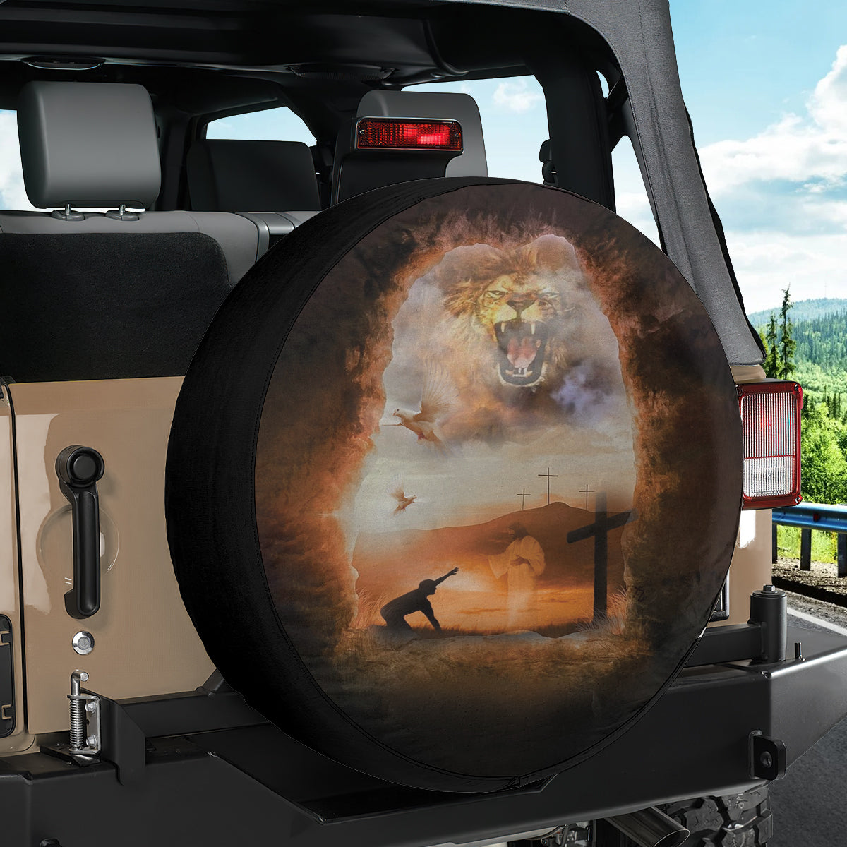 Petthouse | Jesus Spare Tire Cover Religious Car Accessory  Gifts For Christians