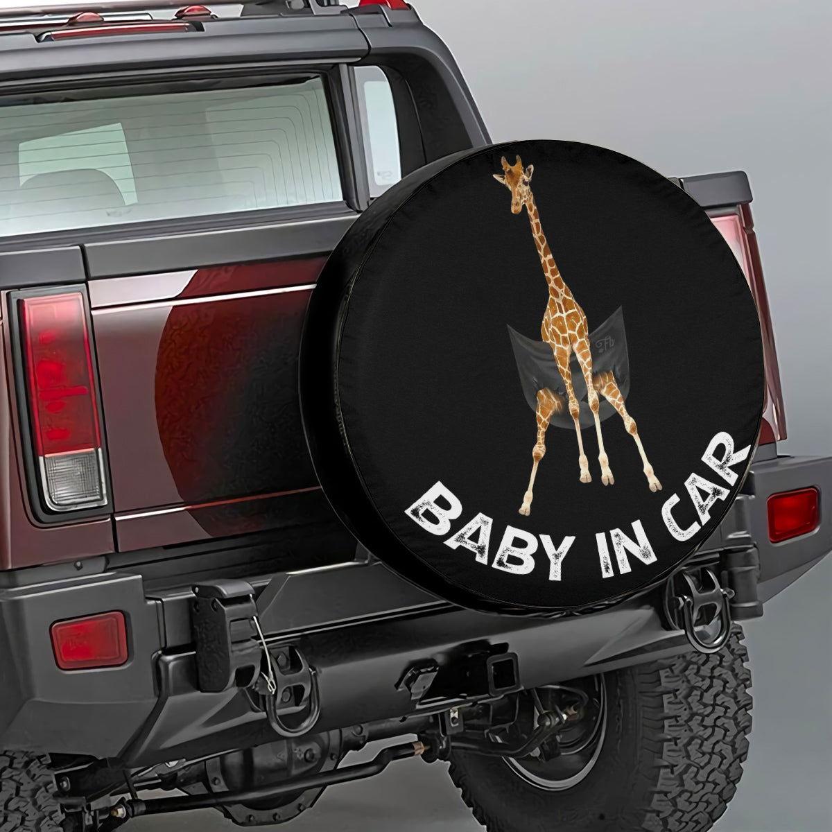 Petthouse | Baby In Car Tire Cover Giraffe Baby In Pocket Tire Wrap Warming Tire Cover Car Decoration