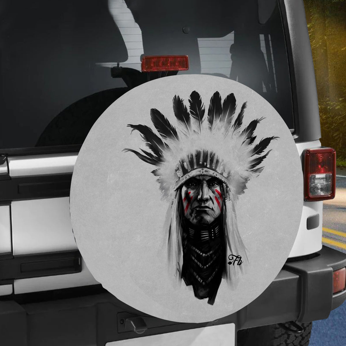 Petthouse | Native Tribe Chief Art Spare Tire Cover Native Pride Month Decor Car