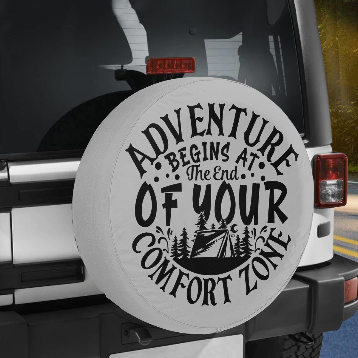 Petthouse | Adventure Begins At The End Of Your Comfort Zone Spare Tire Cover Car Accessories