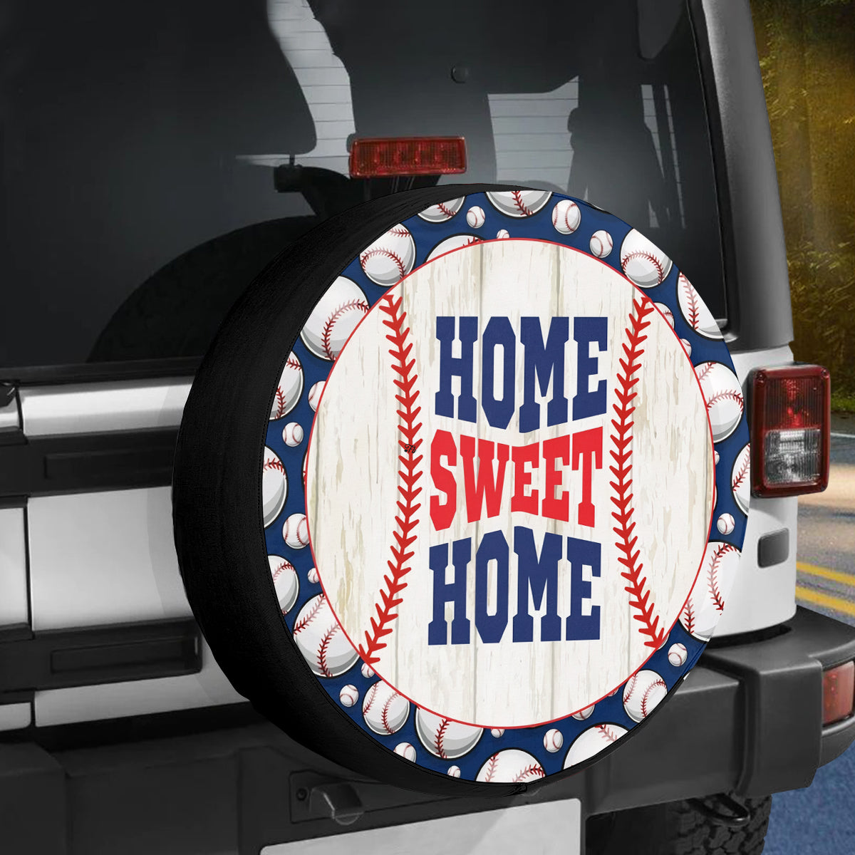 Petthouse | Home Sweet Home Spare Tire Cover Baseball Pattern Wheel Cover Waterproof Baseball Sport Player Gift