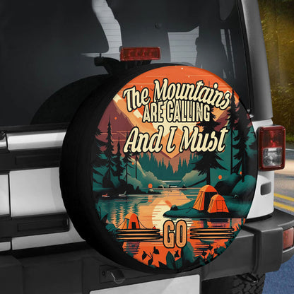 Petthouse | Camping Spare Tire Cover New Car Gift The Mountain Are Calling Tire Protector Spare Wheel Cover Tire