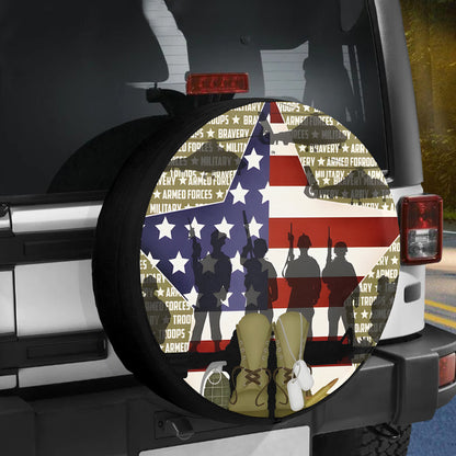 Petthouse | American Remembrance Day Spare Wheel Cover American Veteran Wheel Cover Waterproof New Car Gift