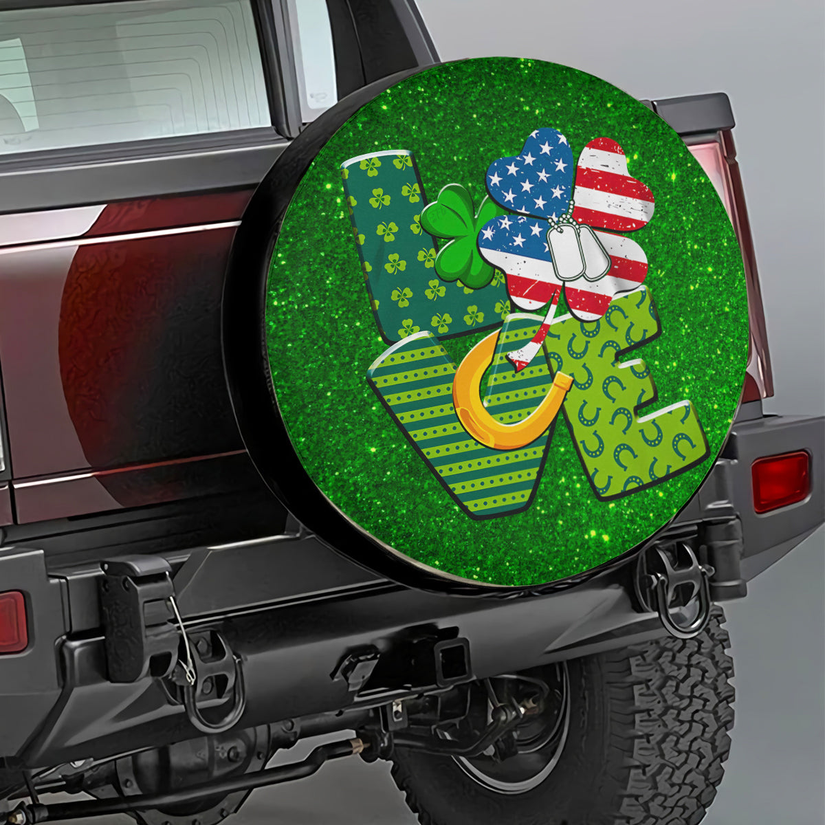 Petthouse | Love Saint Patrick Day Irish In My Vein Spare Tire Cover Universal Fits Tire Patty Day Gift