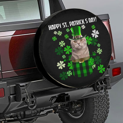 Petthouse | Cat Cute Spare Tire Cover St Patricks Day Decor Wheel Cover Car Accessories Cat Lover Gifts Men