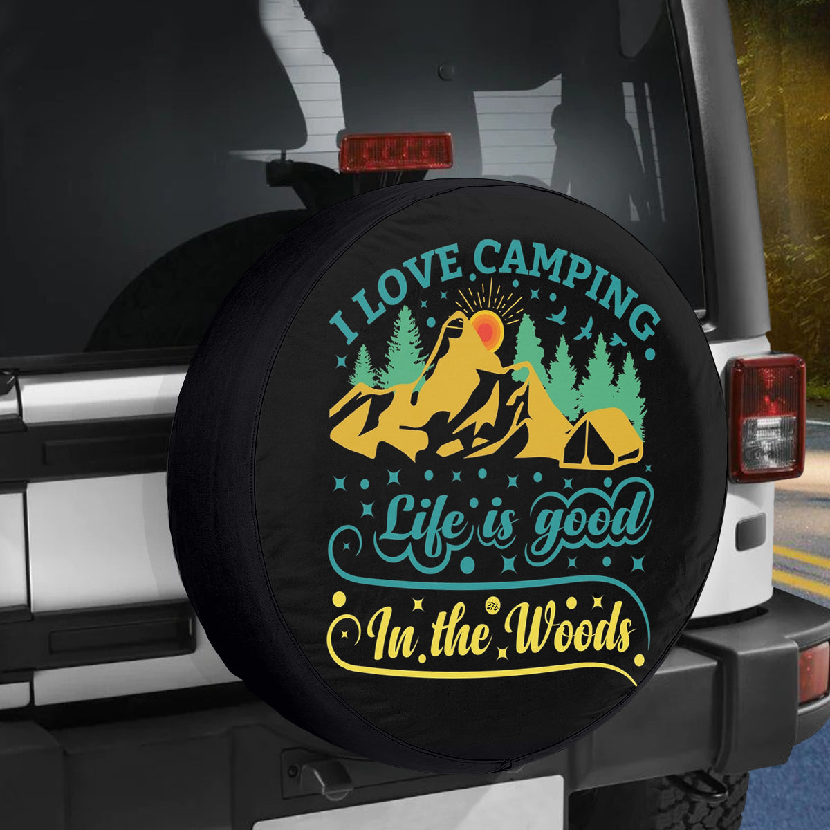 Petthouse | I Love Camping Spare Tire Cover Camping Tire Cover Camping Soul Tire Wrap Car Decoration