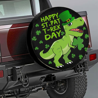 Petthouse | Happy St Pat T Rex Day Spare Tire Cover Irish Dinosaur Shamrock St Patricks Day Wheel Cover