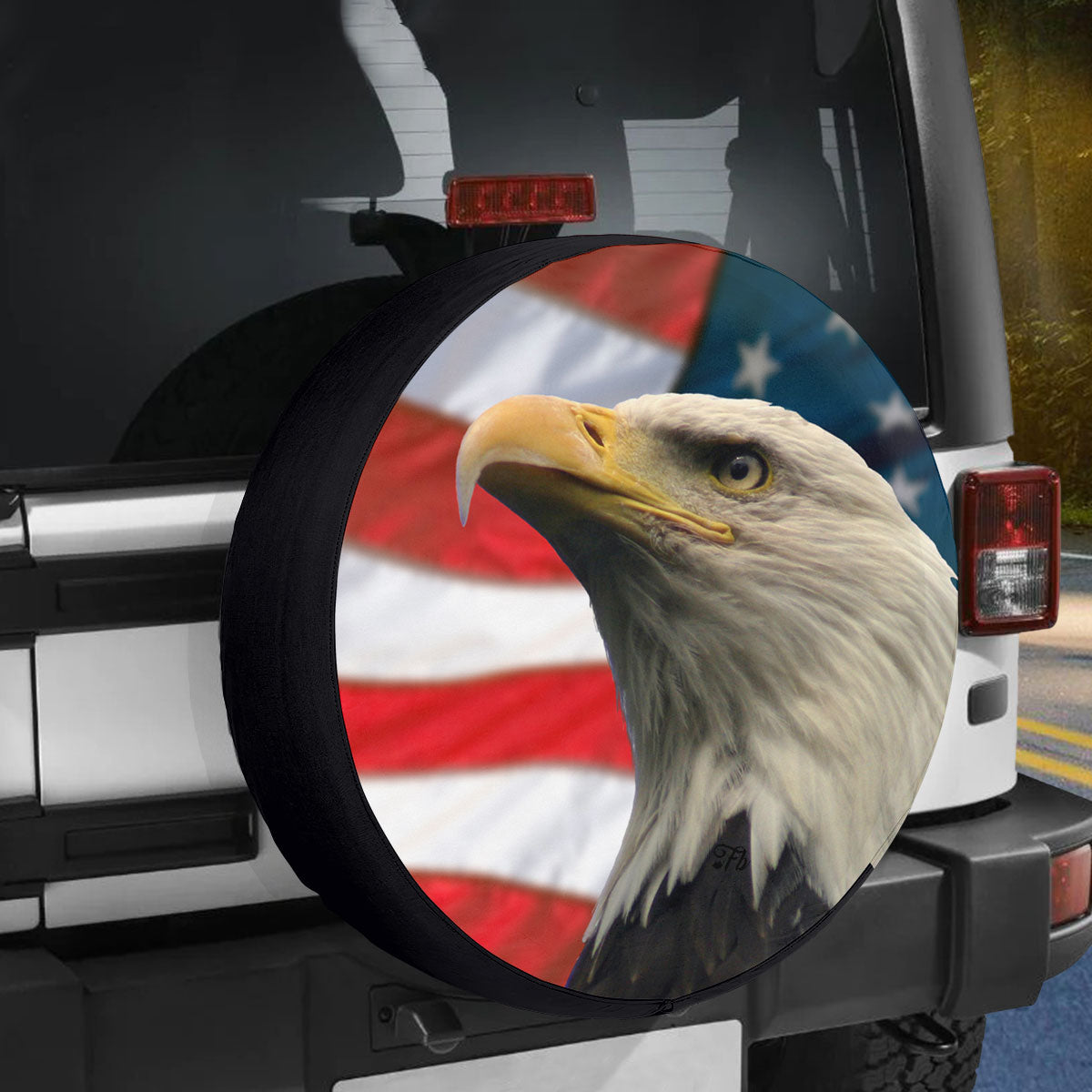 Petthouse | Eagle Spare Tire Cover American Tire Wrap America Symbol Tire Cover Patriot Car Decoration