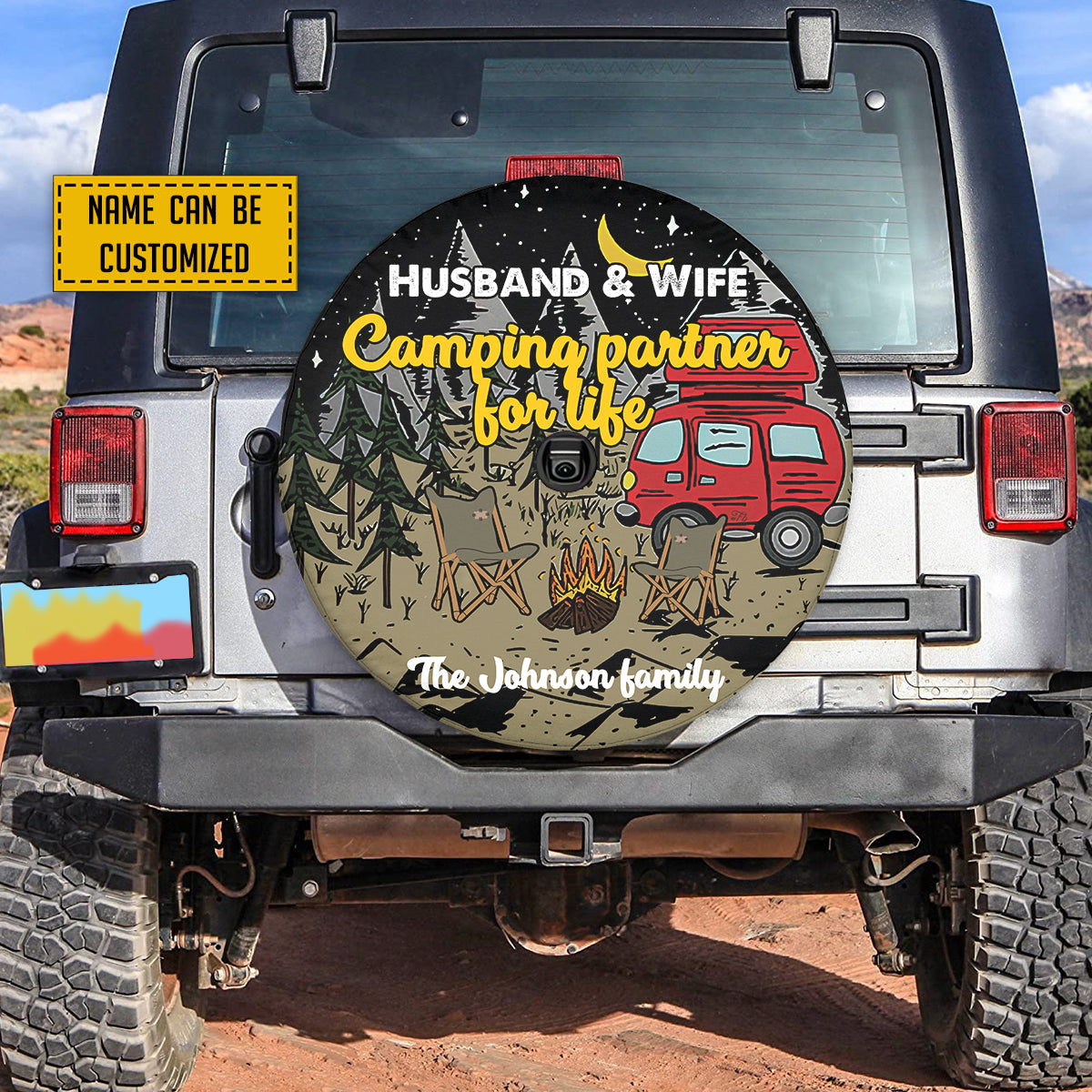 Petthouse | Customized Spare Tire Cover Camping Partner For Life Tire Protector Camping In The Forest