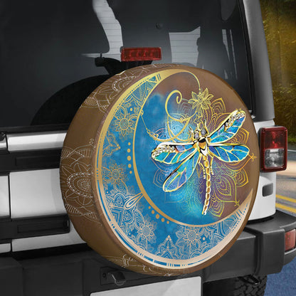 Petthouse | Beautiful Dragonfly Moon Mandala Spare Tire Cover Truck Decoration Gift For Family