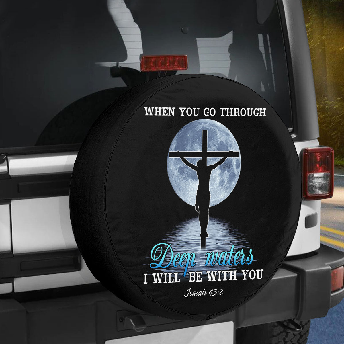 Petthouse | Jesus Christ Holy Bible Trailer Spare Tire Cover Christian Tire Covers Gift For New Car