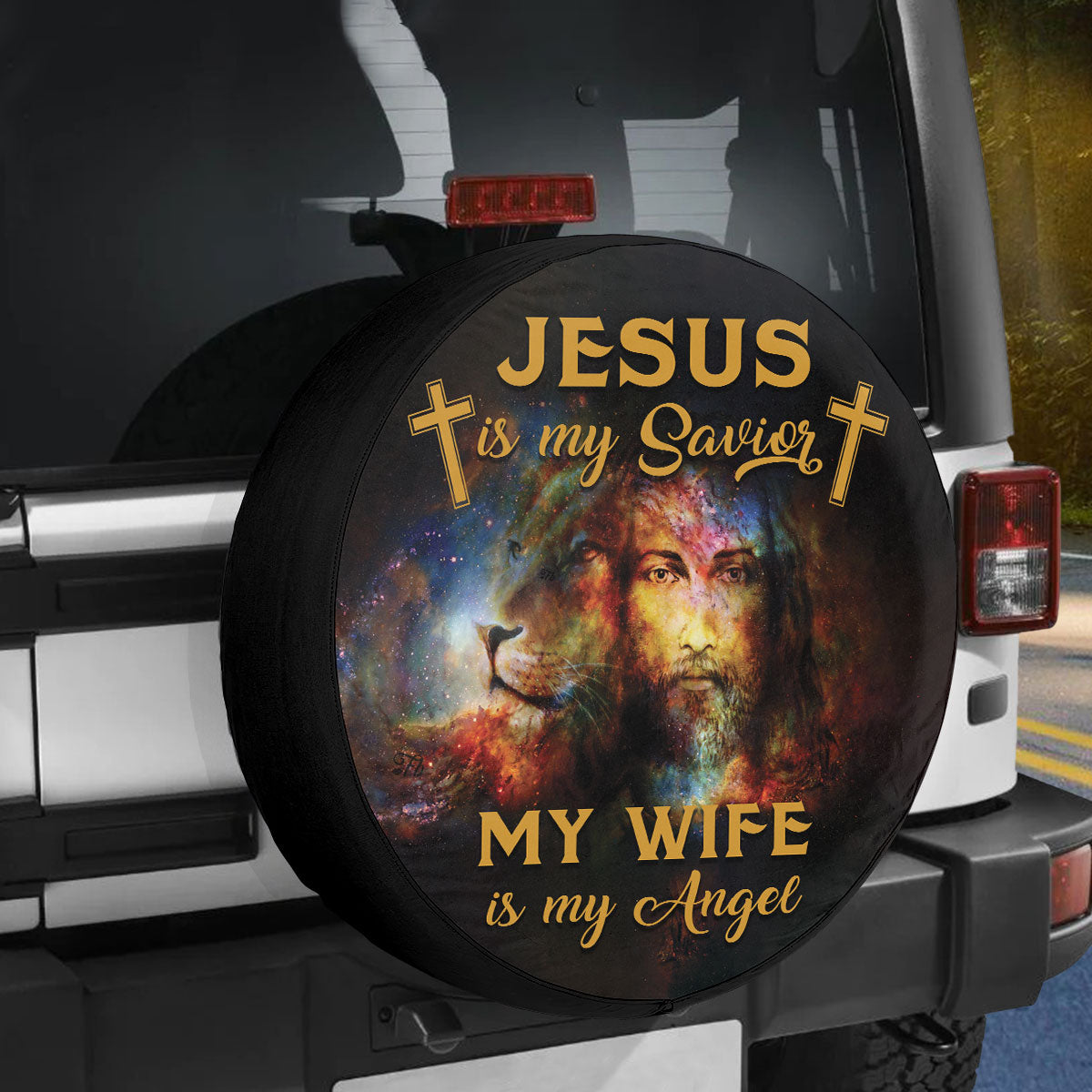 Petthouse | Jesus Christ Lion Of Judah Spare Tire Cover Jesus Is My Savior Holy Bible Wheel Cover For Car