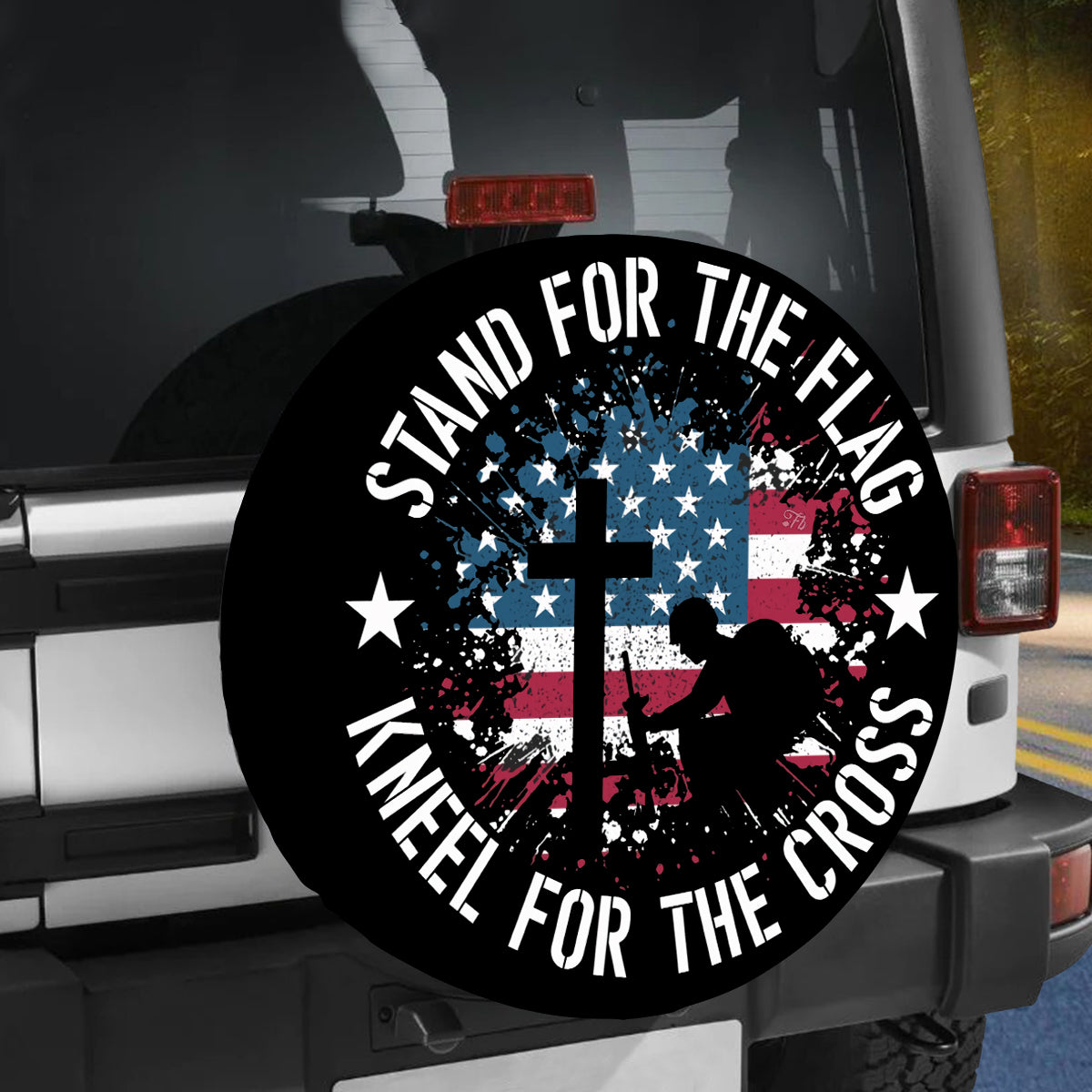 Petthouse | Veteran Spare Tire Cover Stand For The Flag Wheel Cover American Veteran Honor The Title