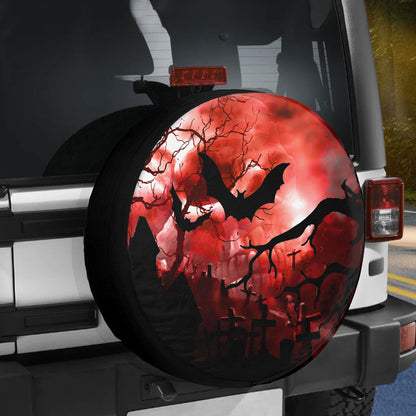 Petthouse | Cemetery Spare Tire Cover Bat Spare Wheel Cover New Car Gift Tire Protector Horror Lovers