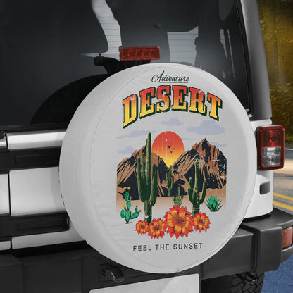 Petthouse | Adventure Desert Spare Tire Cover Feel The Sunset Wheel Cover For Car Gift Idea Car Accessories