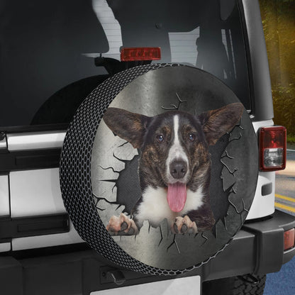 Petthouse | Cardigan Welsh Corgi Waterproof Tire Cover Dog Metal Print Universe Wheel Cover Dog Dad Gifts