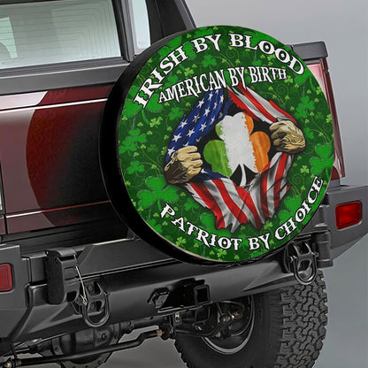 Petthouse | Irish Shamrock Usa Flag Irish By Blood American By Birth Patrick Day Gift Spare Tire Cover