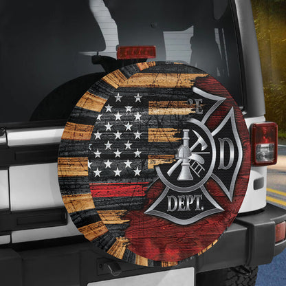 Petthouse | Firefighter Symbol Cover Firefighter Tire Cover American Wood Bar Cover Car Decoration
