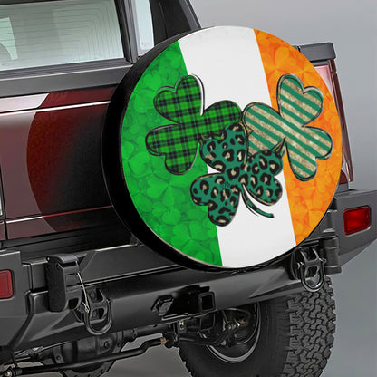 Petthouse | Irish Shamrock Leopard St Patricks Day Spare Tire Cover Happy Saint Patricks Day Irish Gift Ideas