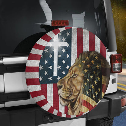 Petthouse | Lion Jesus Spare Tire Cover Jesus Lion Of Judah Tire Wrap Christ Lion Tire Cover Car Decoration