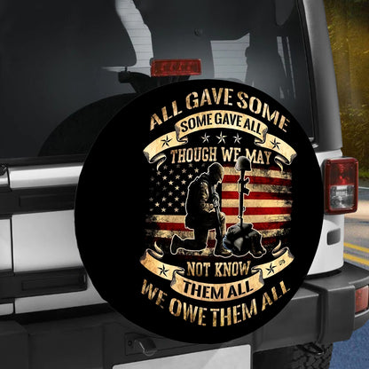 Petthouse | American Flag Veteran Spare Tire Cover All Gave Some Some Gave All