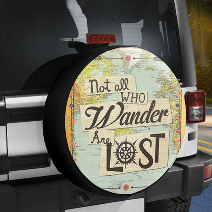 Petthouse | Not All Who Wander Are Lost Spare Tire Cover Greenland Map Gift For Greenland Lovers