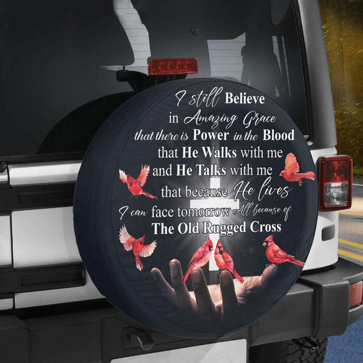 Petthouse | Cardinal Spare Tire Cover I Still Believe Tire Cover The Old Rugged Cross Wheel Cover  Accessories