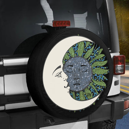 Petthouse | Sun & Moon Essentials Tire Cover Day And Night Tire Cover Vintage Style Wheel Cover Car Accessories