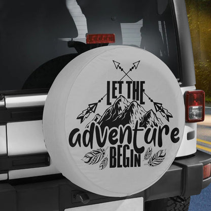 Petthouse | Let The Adventure Begin Spare Tire Cover Camping Weatherproof Wheel Protectors Car Accessories