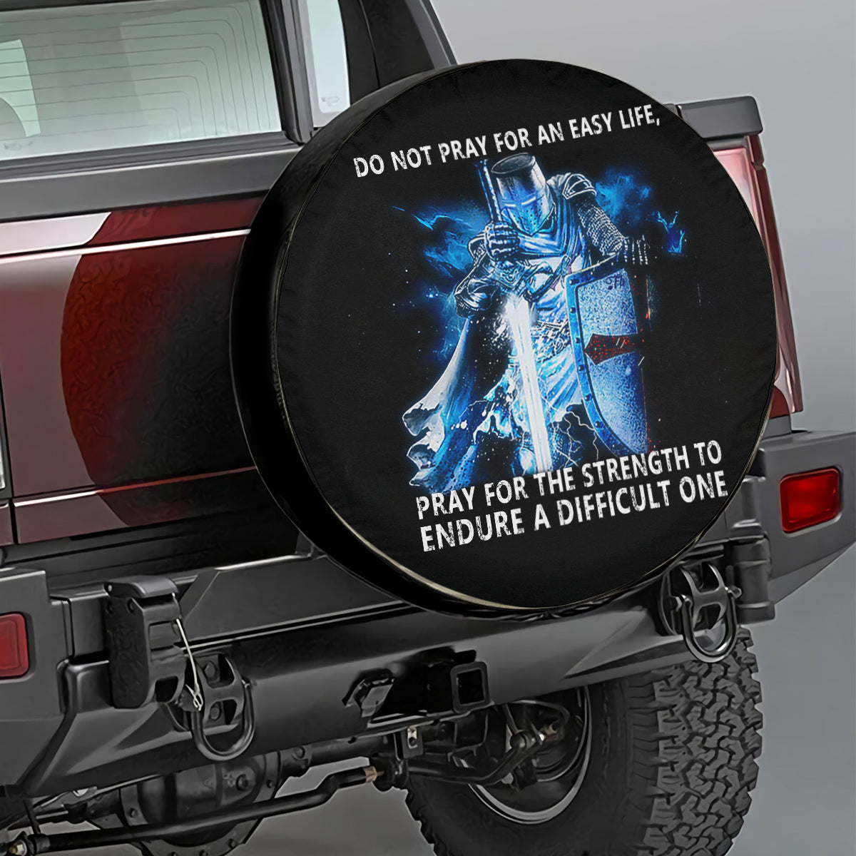 Petthouse | Temple Knights Tire Cover Christ Knight Spare Tire Cover Christ Warrior Tire Cover Christian Gift