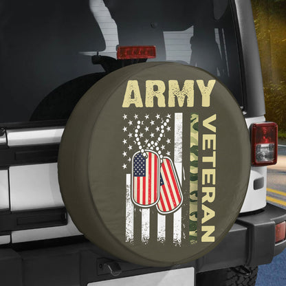 Petthouse | American Army Veteran Camouflage Spare Tire Cover Veteran's Day Decor Memorial Day Freedom Day Gift