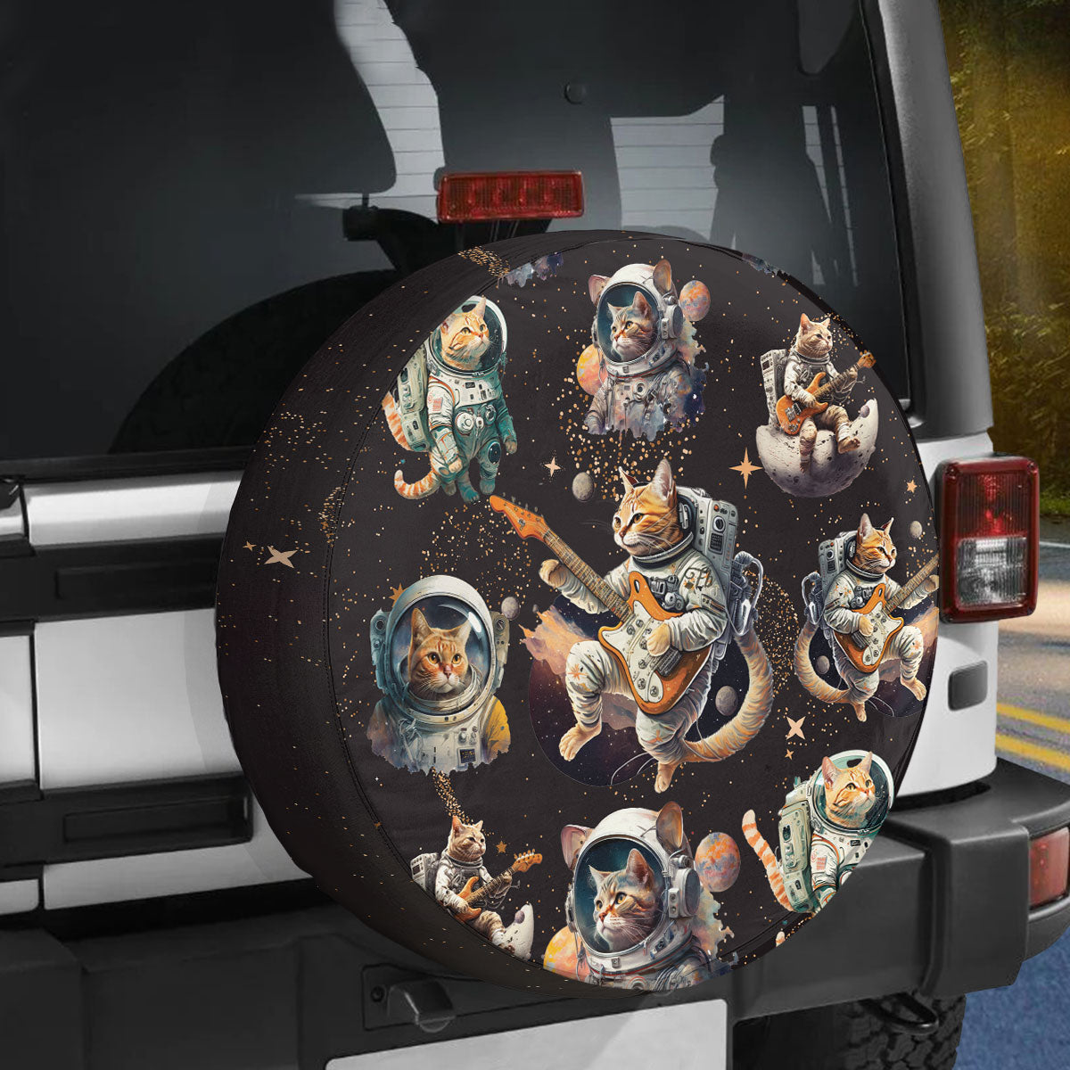 Petthouse | Astronaut Cat Space Spare Tire Cover Happy International Cat Day Gift For Astronaut Truck Decor