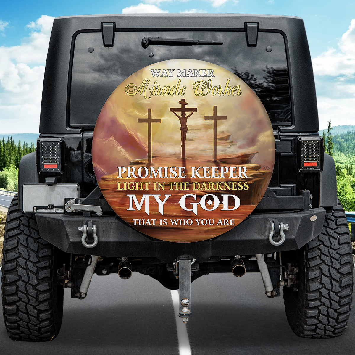 Petthouse | Jesus Christ Spare Tire Cover Car Accessory Jesus Bible Jesus On Cross My God Wheel Cover