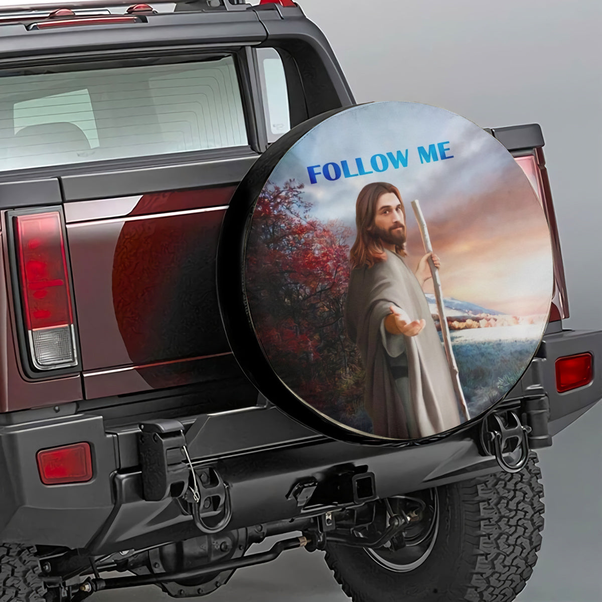 Petthouse | Jesus Follow Me Spare Tire Cover Jesus Wheel Cover Christian Gift Jesus Take My Hand Gift Idea