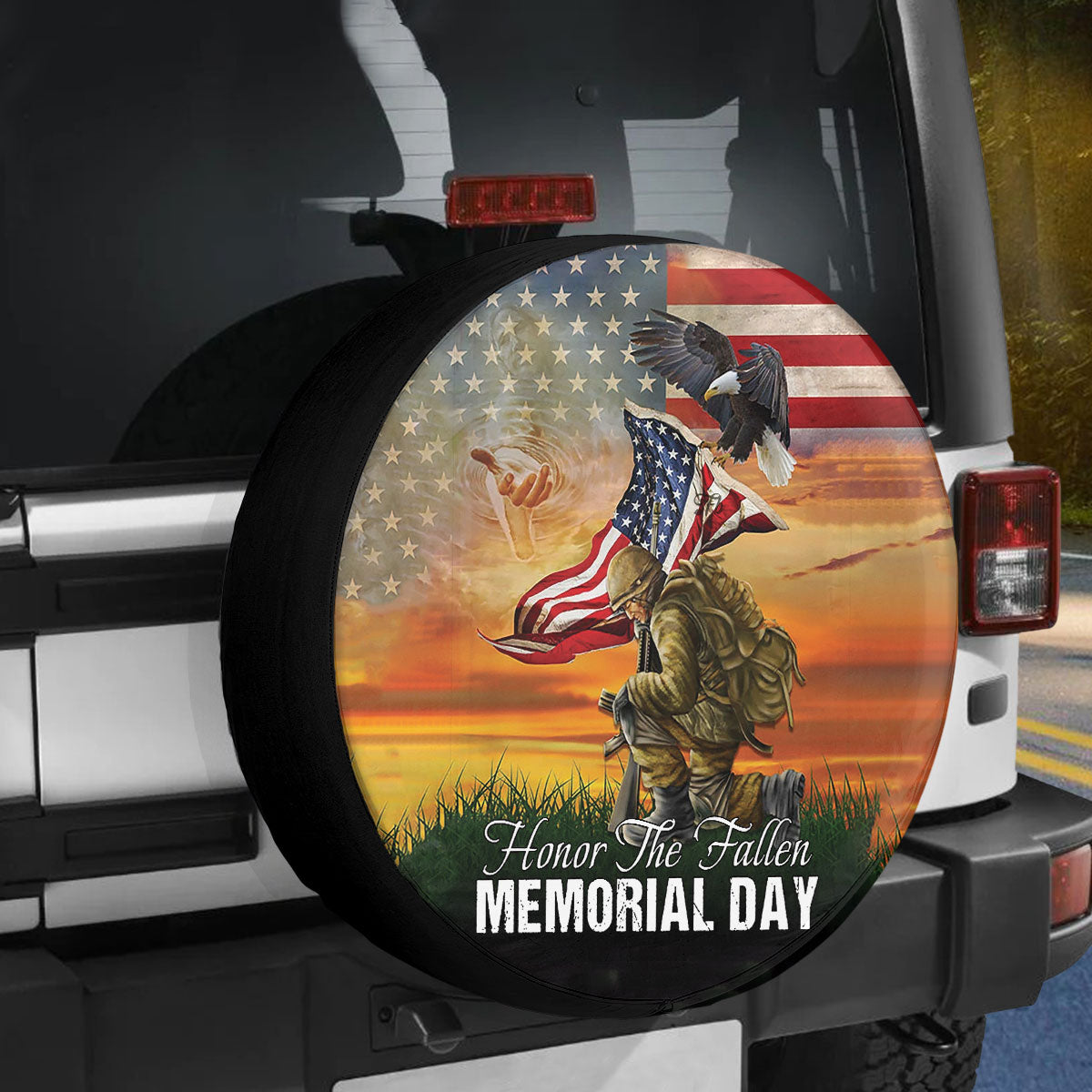 Petthouse | American Veteran Memorial Day Spare Tire Cover Us Eagle Christian Veteran's Day Decoration