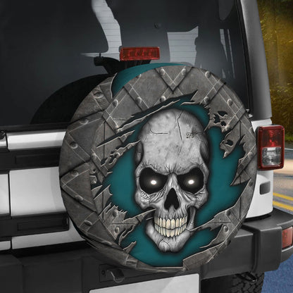 Petthouse | Skull Spare Tire Cover Halloween Skeleton Bone Wheel Tire Cover Gifts For Boyfriends